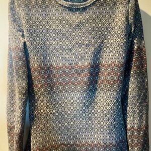 Cuddl Duds Gray and Pink Fleece Top